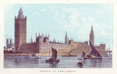 Fiume Tamigi: Case del Parlamento da English School