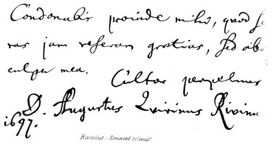 Rivinius (Botanico eminente) da English School