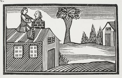 Rubare la casa del suo bacon, illustrazione da Chap-books del XVIII secolo di John Ashton, pub. 1882 da English School