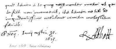 Robert Abbott, (Vescovo di Salisbury) da English School