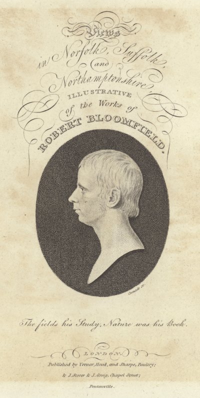 Robert Bloomfield, poeta, ritratto (incisione) da English School