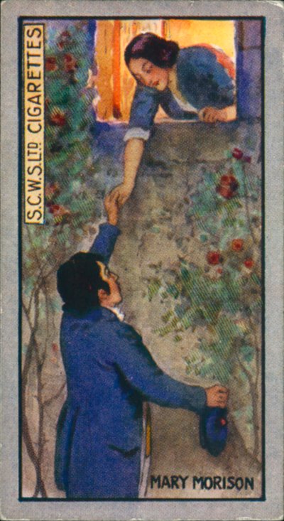 Robert Burns: Mary Morison (litografia a colori) da English School