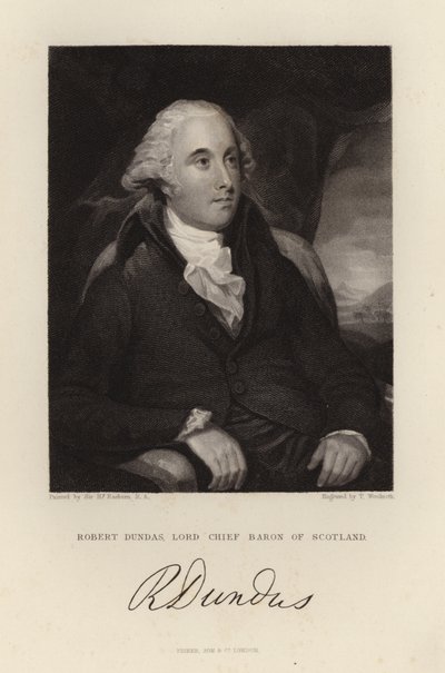 Robert Dundas Lord Chief Baron di Scozia da English School
