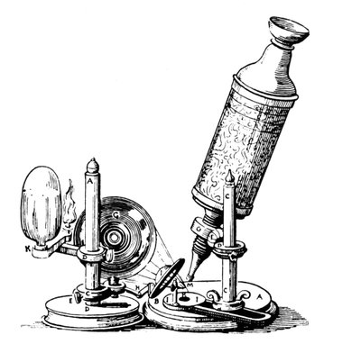 Microscopio di Robert Hooke da English School