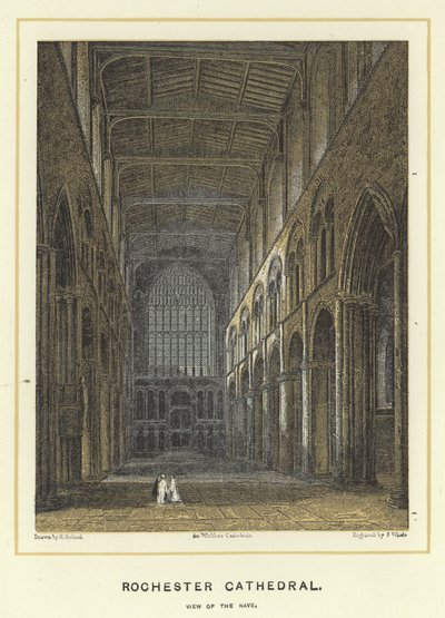 Cattedrale di Rochester, vista della navata da English School