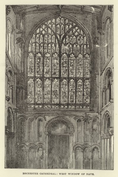 Cattedrale di Rochester, finestra ovest della navata da English School