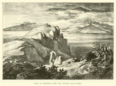 Roccia di Tiberio, con la Villa di Giove, Capri da English School