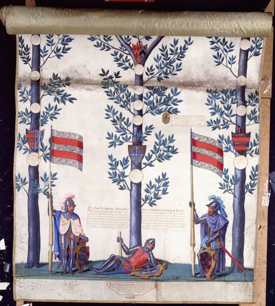Rotolo di Armi e Genealogia della Famiglia Egerton da English School