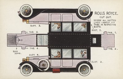 Rolls Royce Cut Out (litografia a colori) da English School