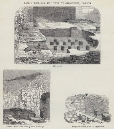 Resti Romani, in Lower Thames-Street, Londra da English School