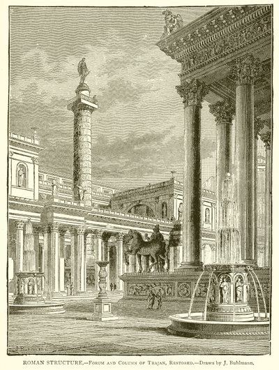 Struttura romana.--Foro e colonna di Traiano, restaurati da English School