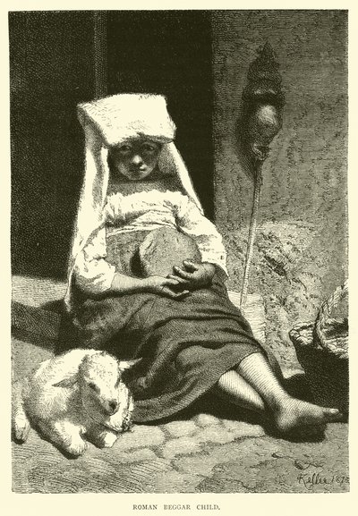 Bambino mendicante romano da English School