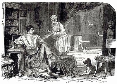 Studio romano, illustrazione da Cassells Illustrated Universal History di Edward Ollier, pubblicato nel 1890 da English School