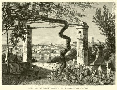 Roma dal giardino del convento di Santa Sabina sull