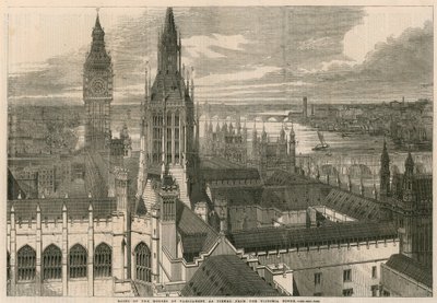 Tetti delle Case del Parlamento visti dalla Torre Vittoria da English School