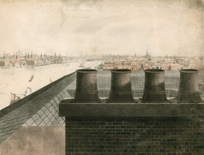 Vista dal tetto di Londra e del fiume Tamigi da English School