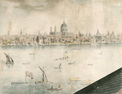 Vista dal tetto della Cattedrale di San Paolo, Londra, e del fiume Tamigi da English School