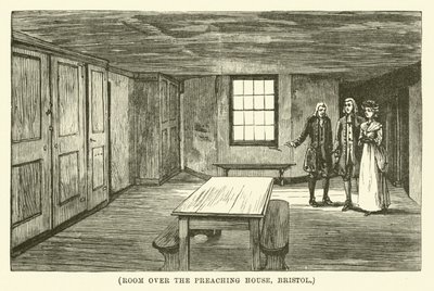 Sala sopra la casa dei predicatori, Bristol (incisione) da English School