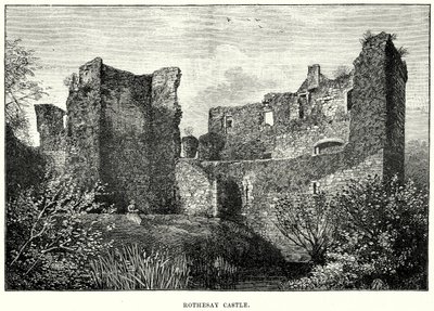 Castello di Rothesay (incisione) da English School