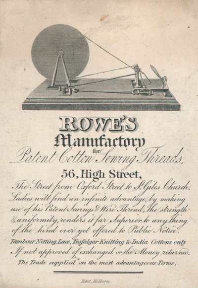 Fabbrica di cotone e fili da cucito Rowes, 56 High Street, Oxford da English School
