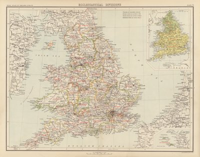 Atlante Reale, c. 1900: Divisioni Ecclesiastiche da English School