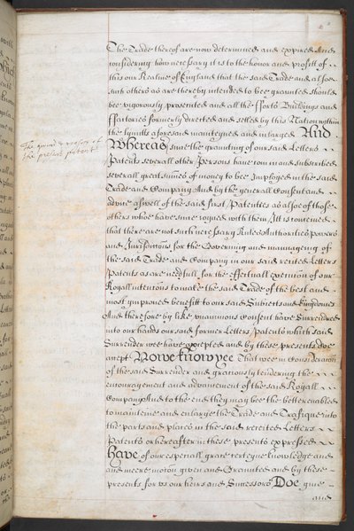 Carta reale concessa alla Royal English Merchant Adventurers Company per il commercio in Africa da English School