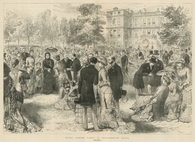 Festa reale in giardino a Marlborough House, Londra da English School
