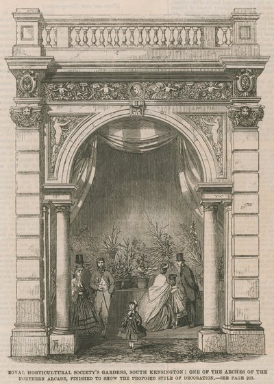 I giardini della Società Orticola Reale, South Kensington: uno degli archi dell