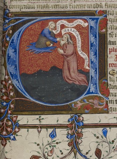 Royal MS 1 E IX, f.193 Geremia ispirato da Dio da English School