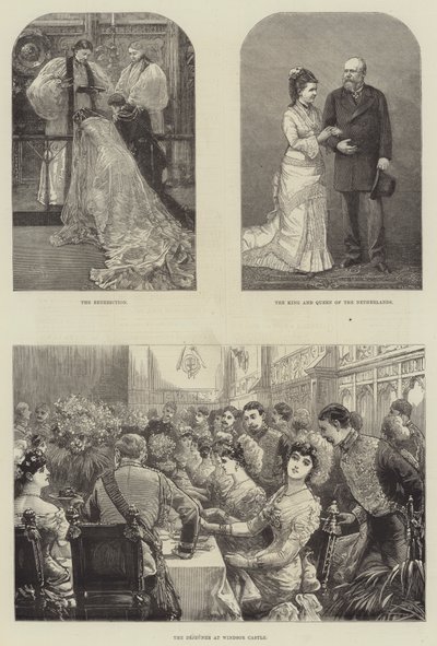 Matrimonio reale del principe Leopoldo e della principessa Elena (incisione) da English School