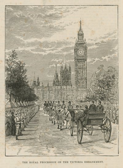 Processione reale sul Victoria Embankment da English School