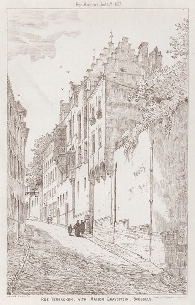 Rue Terracken, con Maison Gravestein, Bruxelles da English School