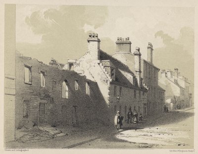 Casa in rovina, Rottenrow (incisione) da English School