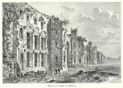 Rovine delle Terme di Diocleziano (incisione) da English School