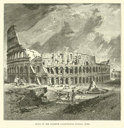 Rovine del Colosseo, Amphitheatrum Flavium, Roma da English School