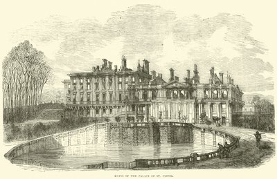 Rovine del Palazzo di St Cloud, ottobre 1870 da English School