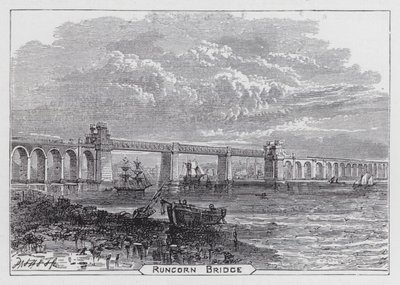 Ponte di Runcorn (incisione) da English School