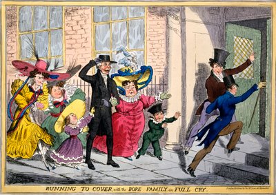 Correndo a coprirsi con la famiglia Bore in pieno grido, c.1830 da English School