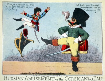Divertimento russo o il calcio corso, pub. da Thomas Tegg, Cheapside, Londra, gennaio 1814 da English School