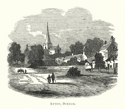 Ryton, Durham (incisione) da English School