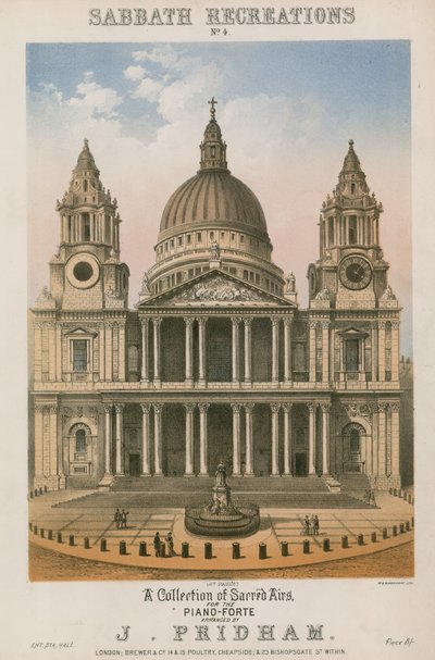 Sabbath Recreations: Una raccolta di arie sacre per il pianoforte arrangiate da J Pridham da English School