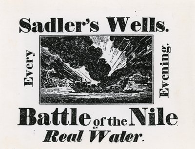 Sadlers Well. Battaglia del Nilo su acqua reale. Ogni sera da English School