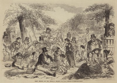 Lunedì di San Martino, o la festa del popolo, un picnic a Hampton Court da English School