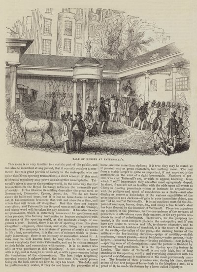 Vendita di Cavalli da Tattersall (incisione) da English School