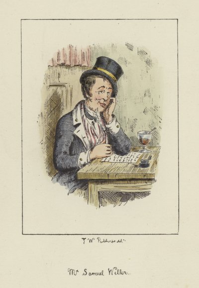 Sam Weller, dai Pickwick Papers, di Charles Dickens da English School