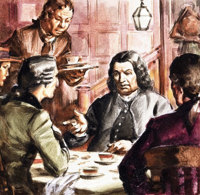 Samuel Johnson che prende il tè da English School