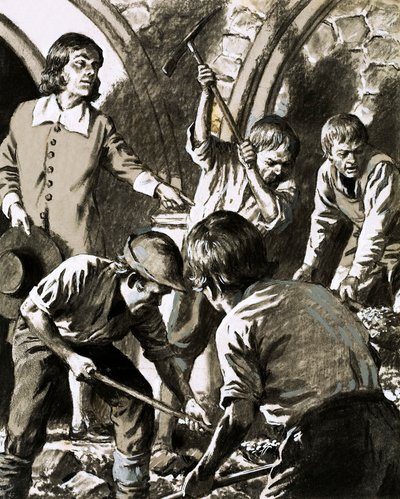 Samuel Pepys registrò come cercò di trovare il tesoro di Barkstead da English School