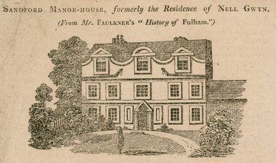 Sandford Manor House, Fulham, Londra, precedentemente dimora di Nell Gwynne da English School