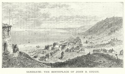 Sandgate, il Luogo di Nascita di John B Gough (incisione) da English School