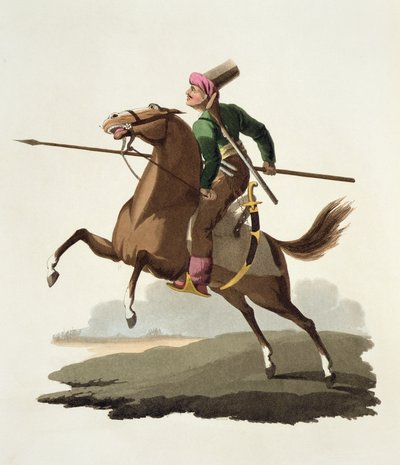 Saphir, da Costumi delle varie nazioni, Volume VII, Il costume militare della Turchia, di Thomas MacLean, pubblicato c.1800-18 da English School